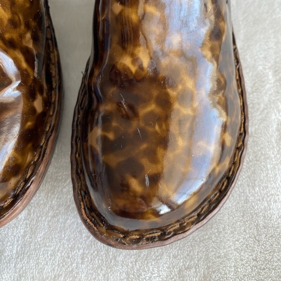 B.O.C. by Born Women's Shoes 8.5 Peggy Tortoiseshell Clogs Brown Leopard Y2K - Picture 9 of 14